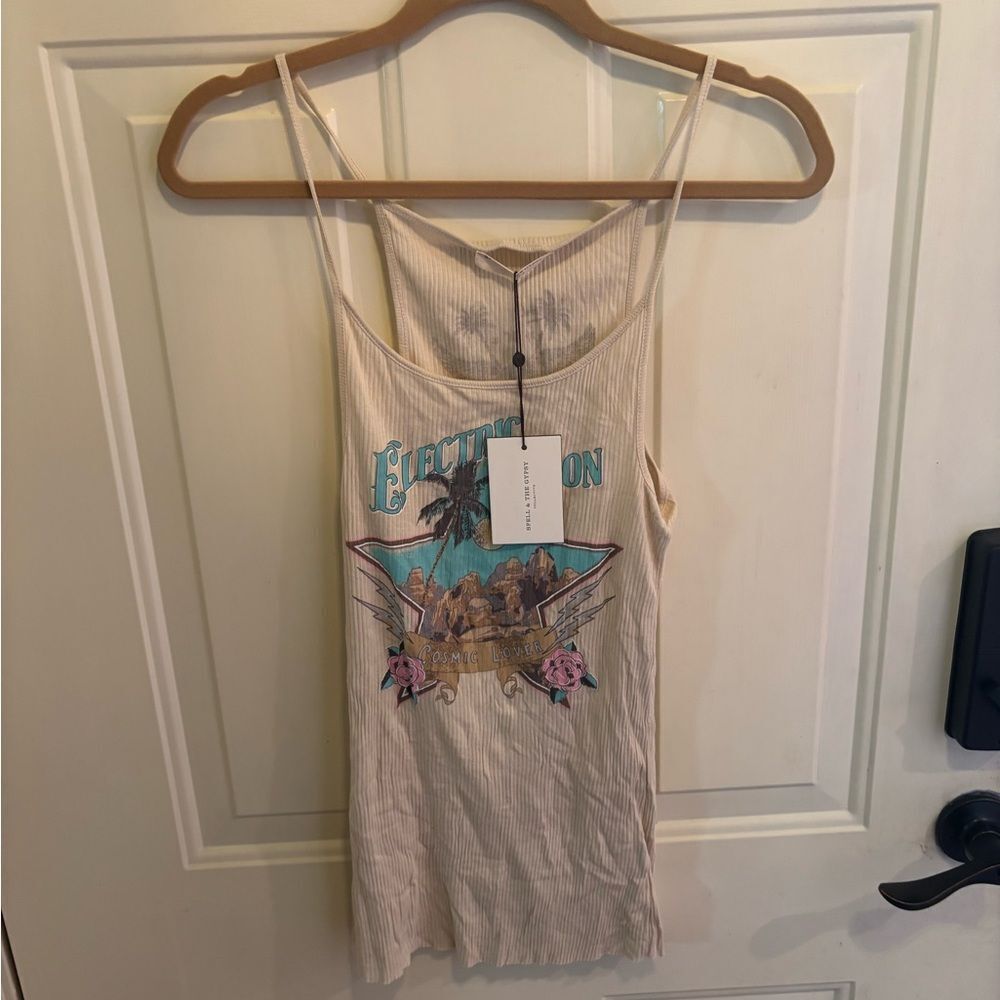 Spell Cream Electric Moon Graphic Tank Top - Picture 3 of 6